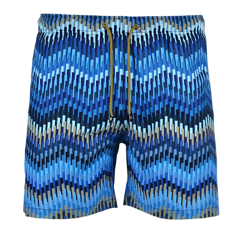 Moda Bandidos Line Zig Shorts - Blue