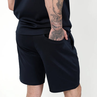 Reva Mercerised Shorts - Navy Blue