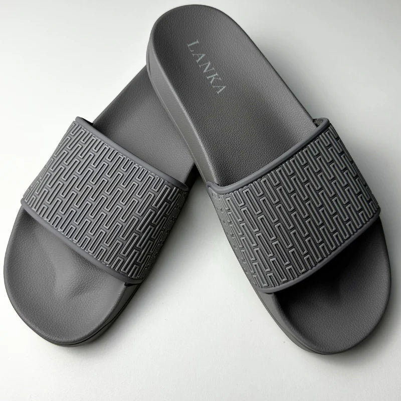 Lanka Embossed Sliders - Grey
