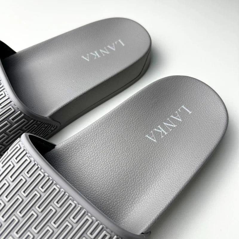 Lanka Embossed Sliders - Grey