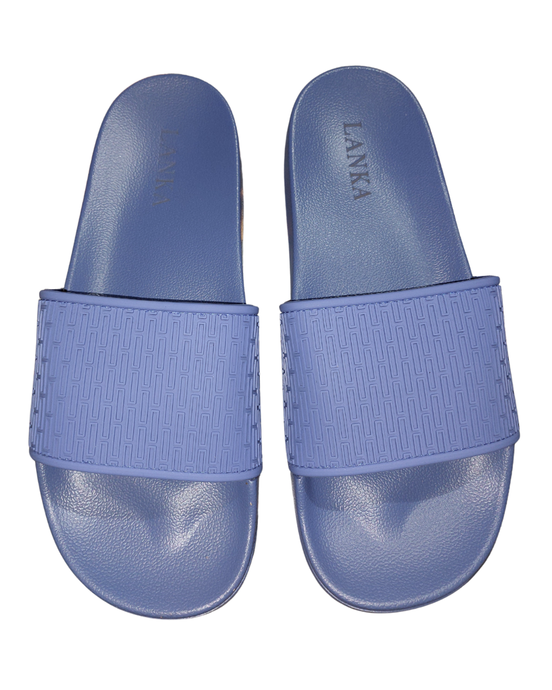 Lanka Embossed Sliders - Azure Blue