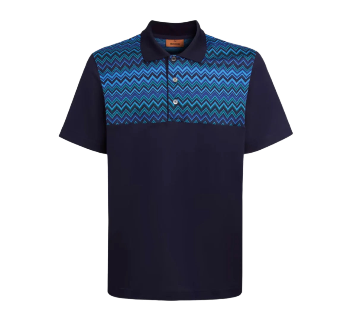Missoni, Zig Zag Polo, Navy/Blue Multi