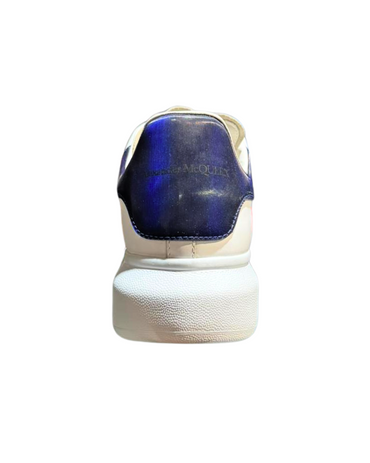 A. McQueen Trainers - White/Blue Heel