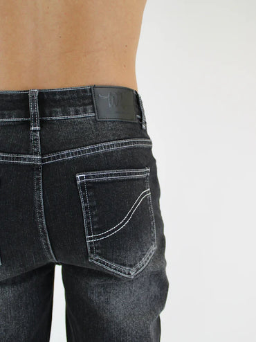 White Threads Denim Jeans - Dark Grey