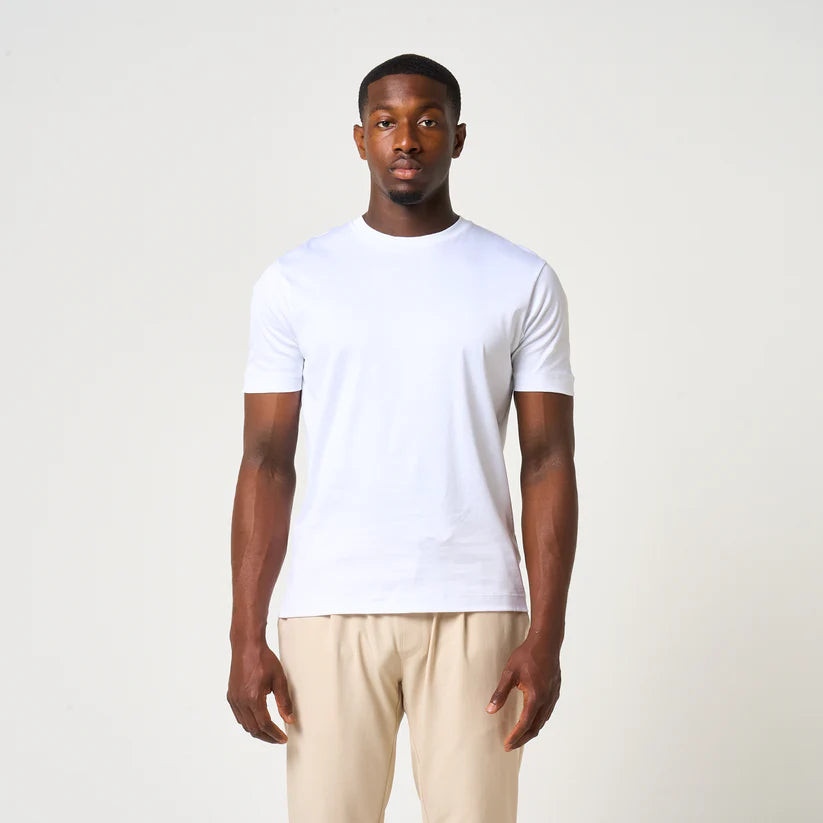 Loiano Egyptian Cotton T-Shirt White – Cavern Menswear