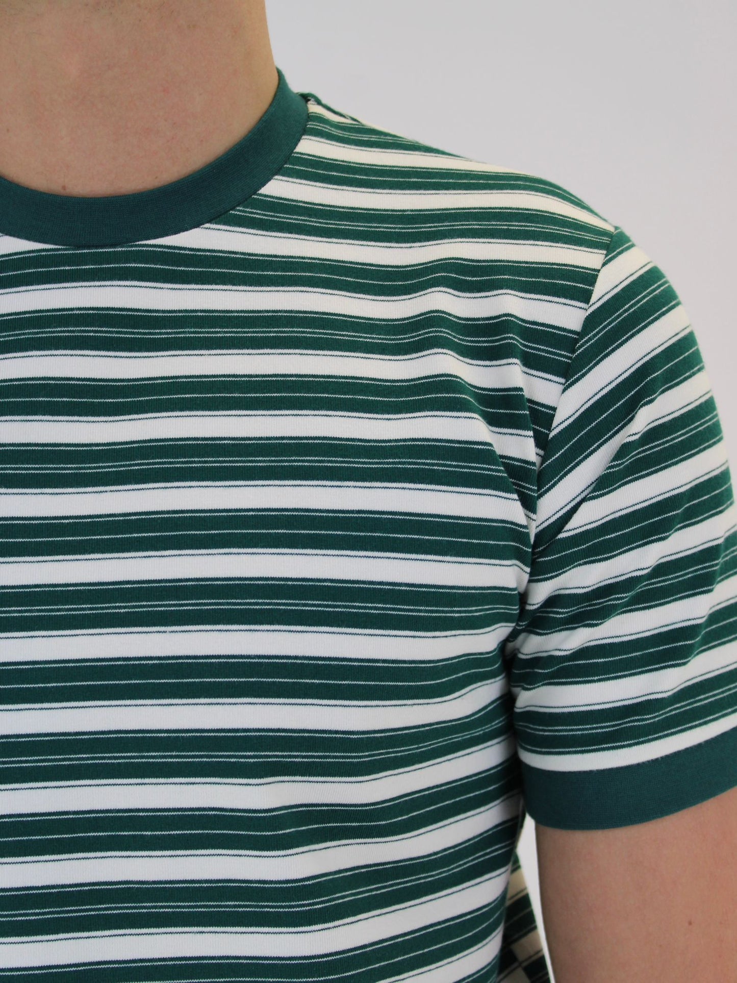White Threads Striped T-Shirt - Green/White