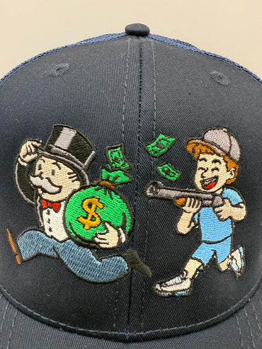 Cap Cartel Bank Robber Cap - Navy 2 Tone