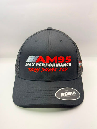 AM95 2.0 Team Solar Red Cap - Black