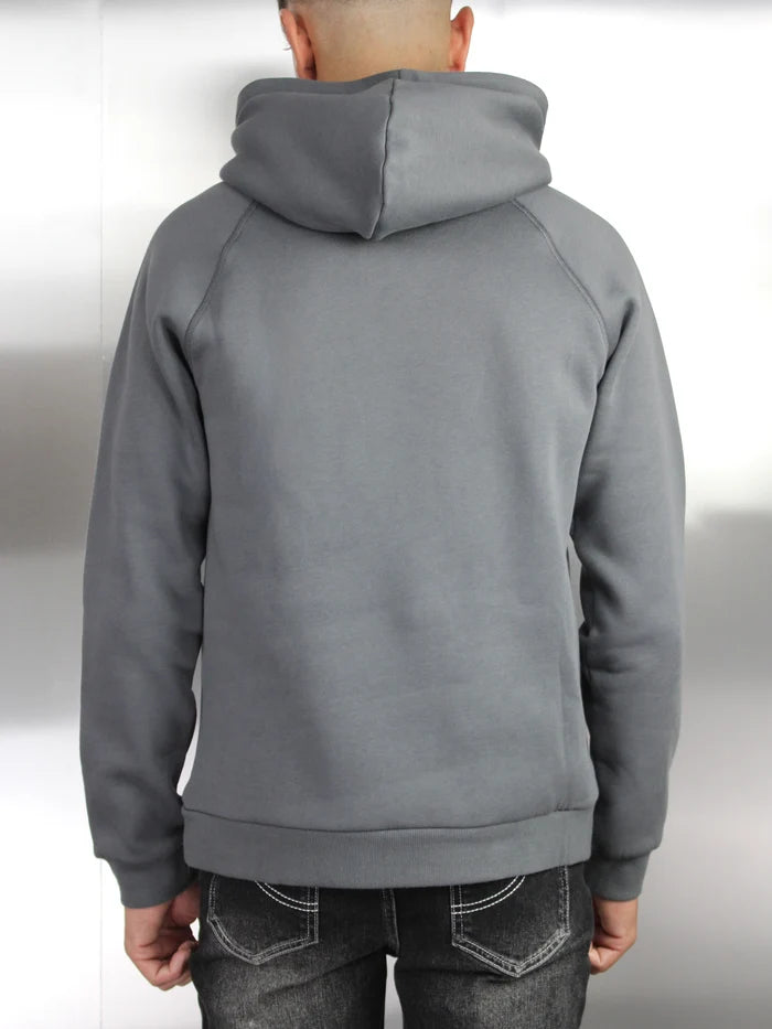 White Threads Plain Essentials Hoodie - Grey