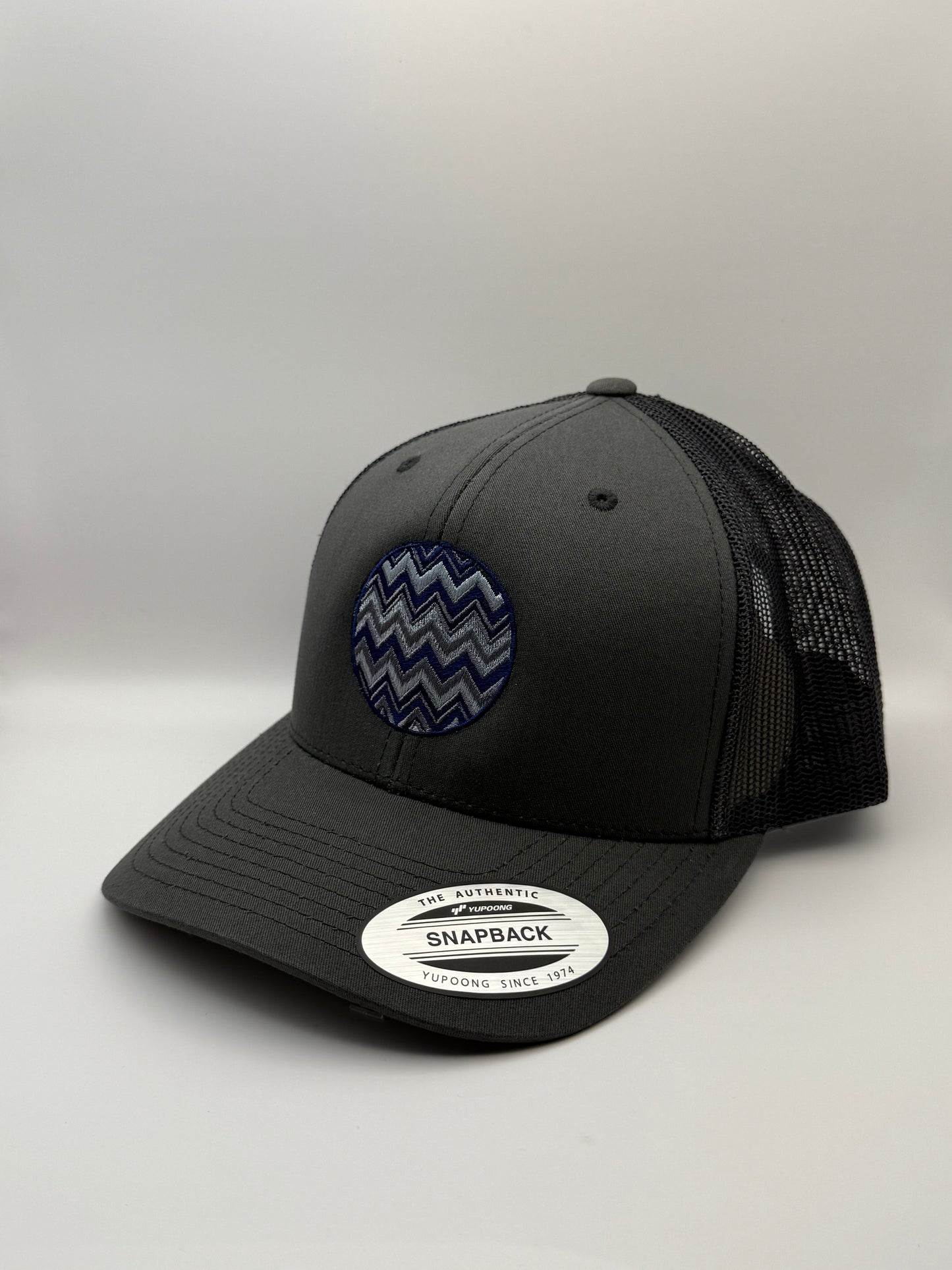 Lidz Navy/Grey Zig Zag Cap - Grey