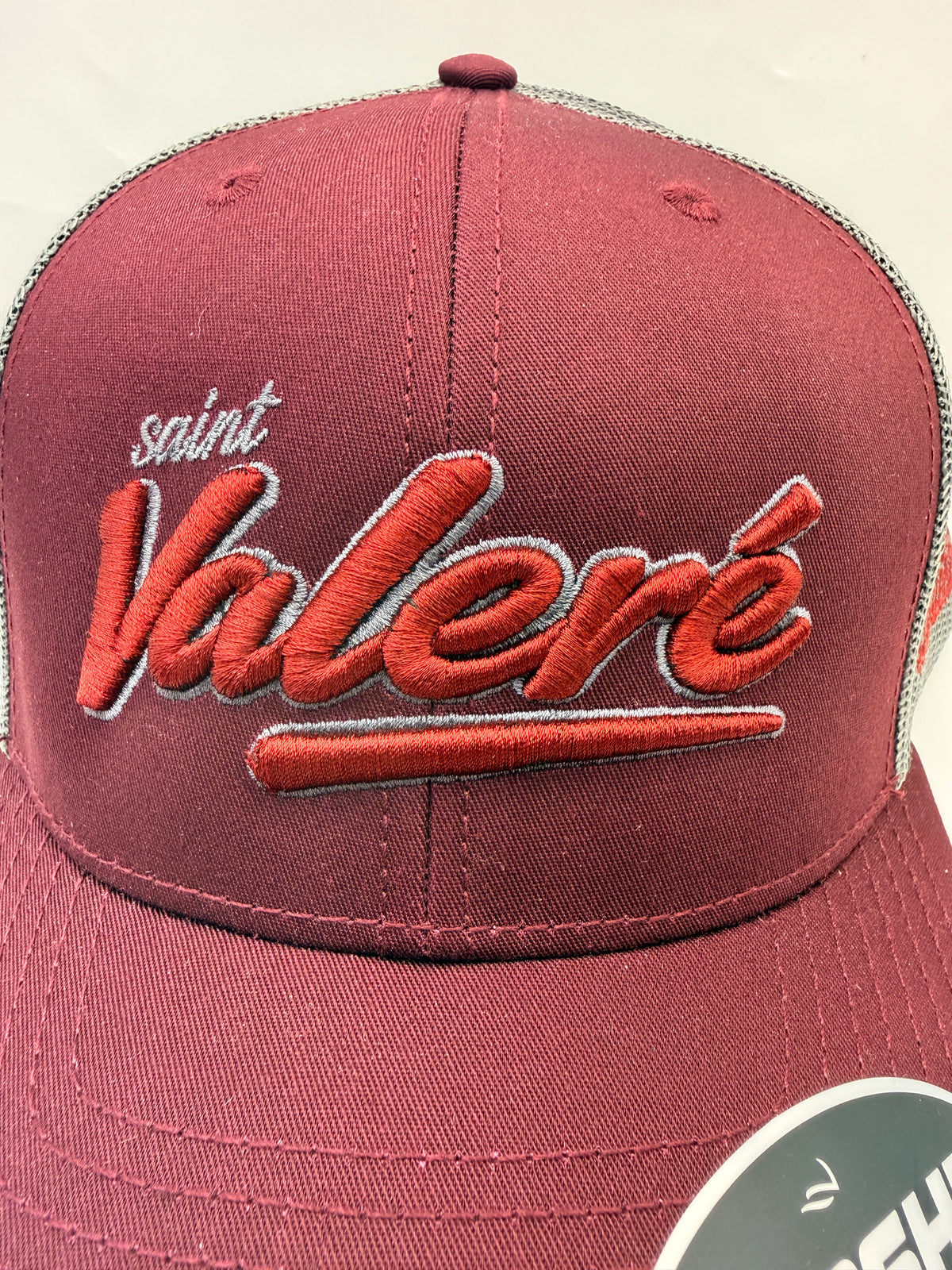 Saint Valere Logo Cap - Maroon/Grey