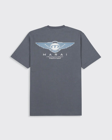 MARAI Isignia Logo T-Shirt - Turbulence/White