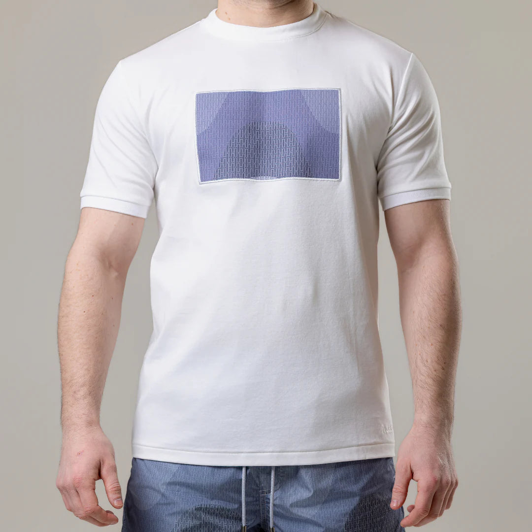 Lanka Grey Wave T-Shirt - White