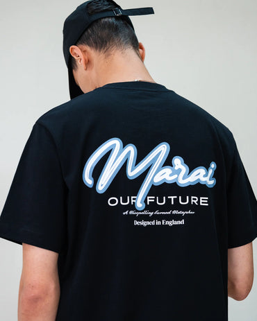 MARAI Signature Logo T-Shirt - Black/Turbulence