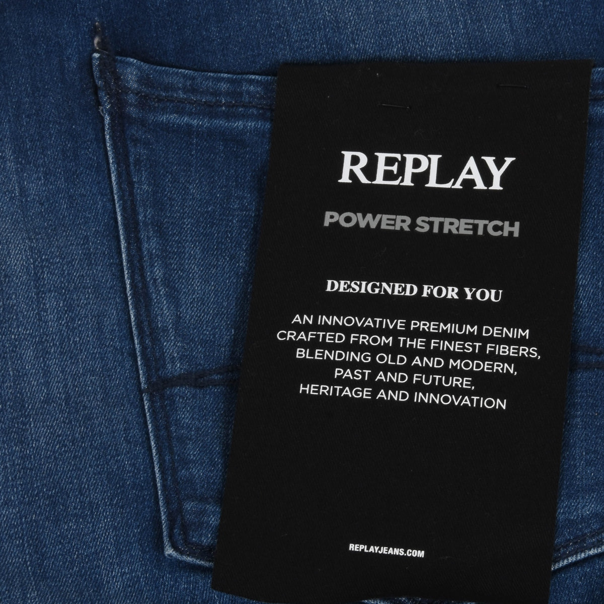 Replay Power Stretch Anbass Jeans - Indigo