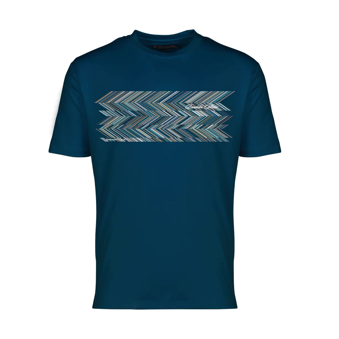 Moda Bandidos Blue Shear Zig T-Shirt - Blue