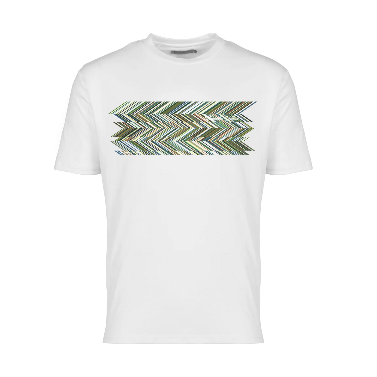 Moda Bandidos Green Shear Zig T-Shirt - White