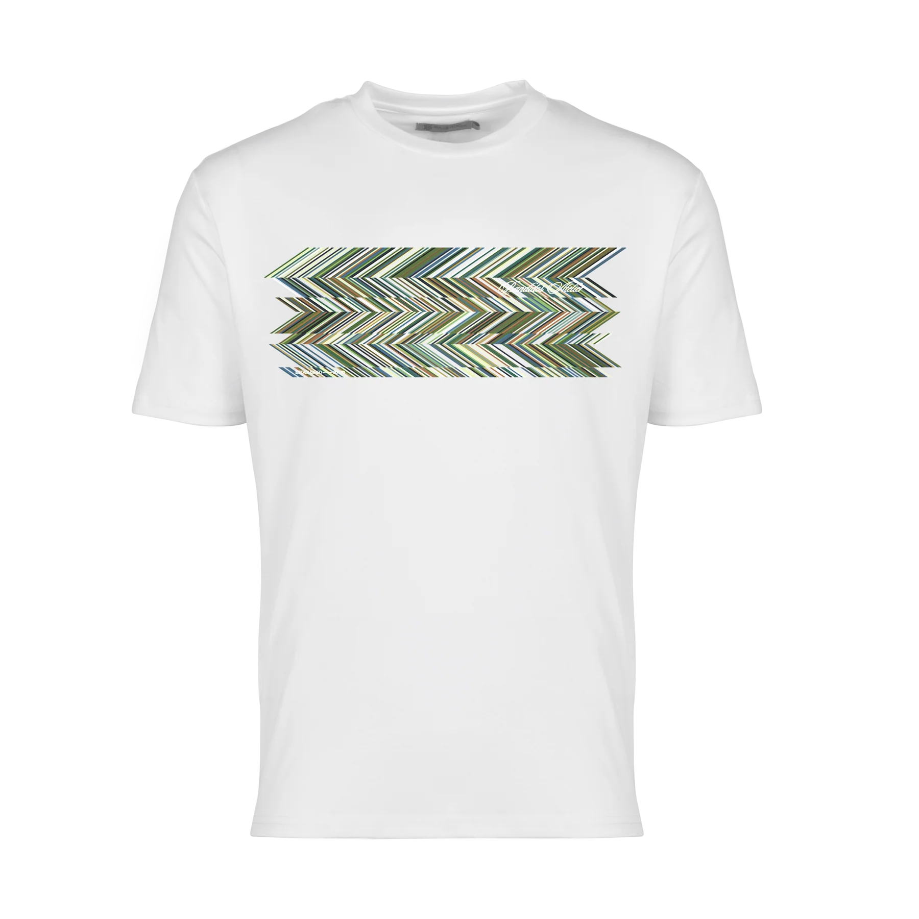 Moda Bandidos Green Shear Zig T-Shirt - White