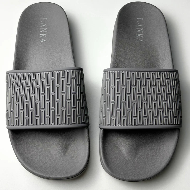 Lanka Embossed Sliders - Grey