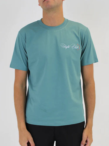 White Threads Fight Club T-Shirt - Teal