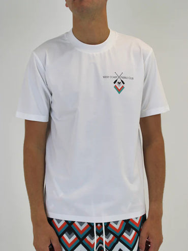 White Threads Orange West Coast Back Print T-Shirt - White