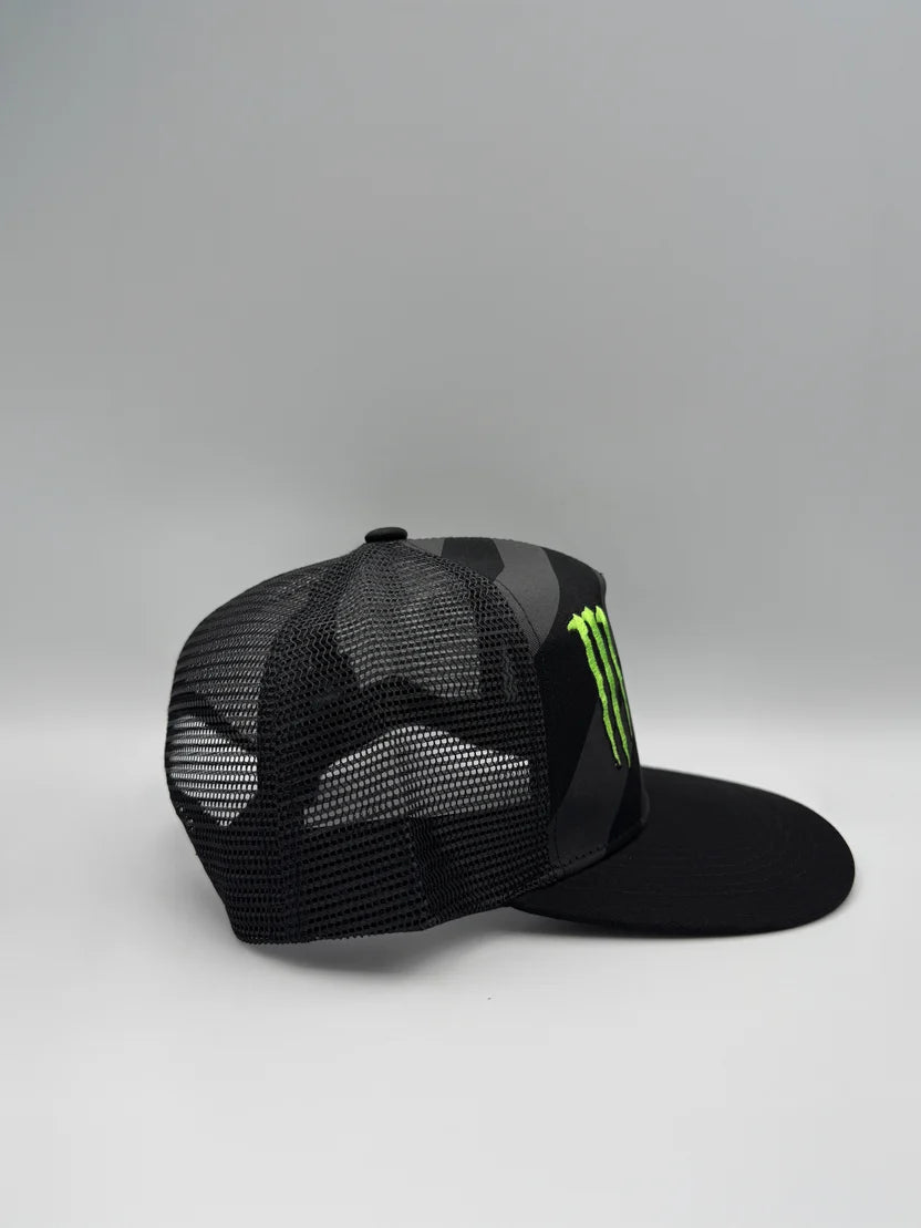 Monster Fox Flat Peak Cap - Black/grey