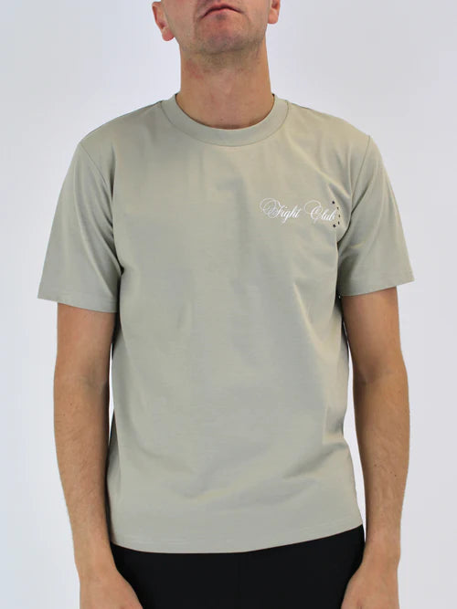 White Threads Fight Club T-Shirt - Stone