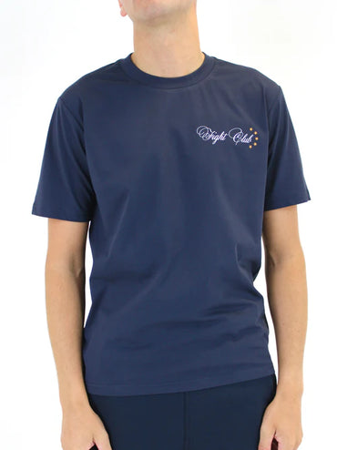 White Threads Fight Club T-Shirt - Navy