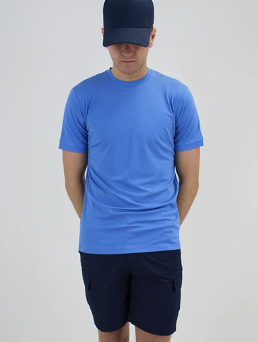 White Threads Plain Lightweight Premium T-Shirt - Sky Blue
