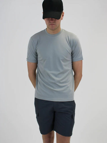 White Threads Plain Lightweight Premium T-Shirt - Light Grey