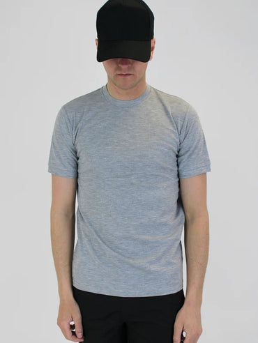 White Threads Plain Lightweight Premium T-Shirt - Marl Grey