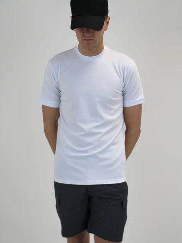 White Threads Plain Lightweight Premium T-Shirt - White