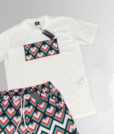 White Threads Orange/Teal West Coast T-Shirt - White