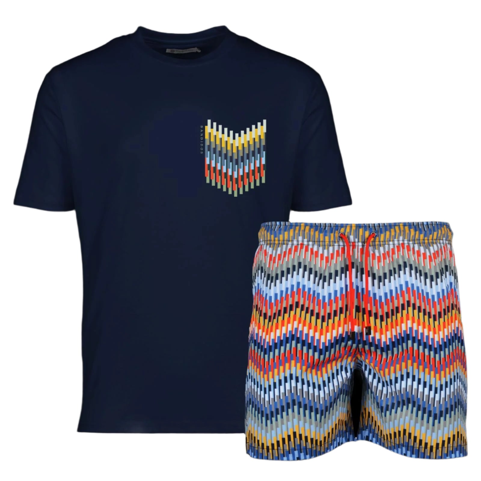 Moda Bandidos Line Zig T-Shirt - Navy