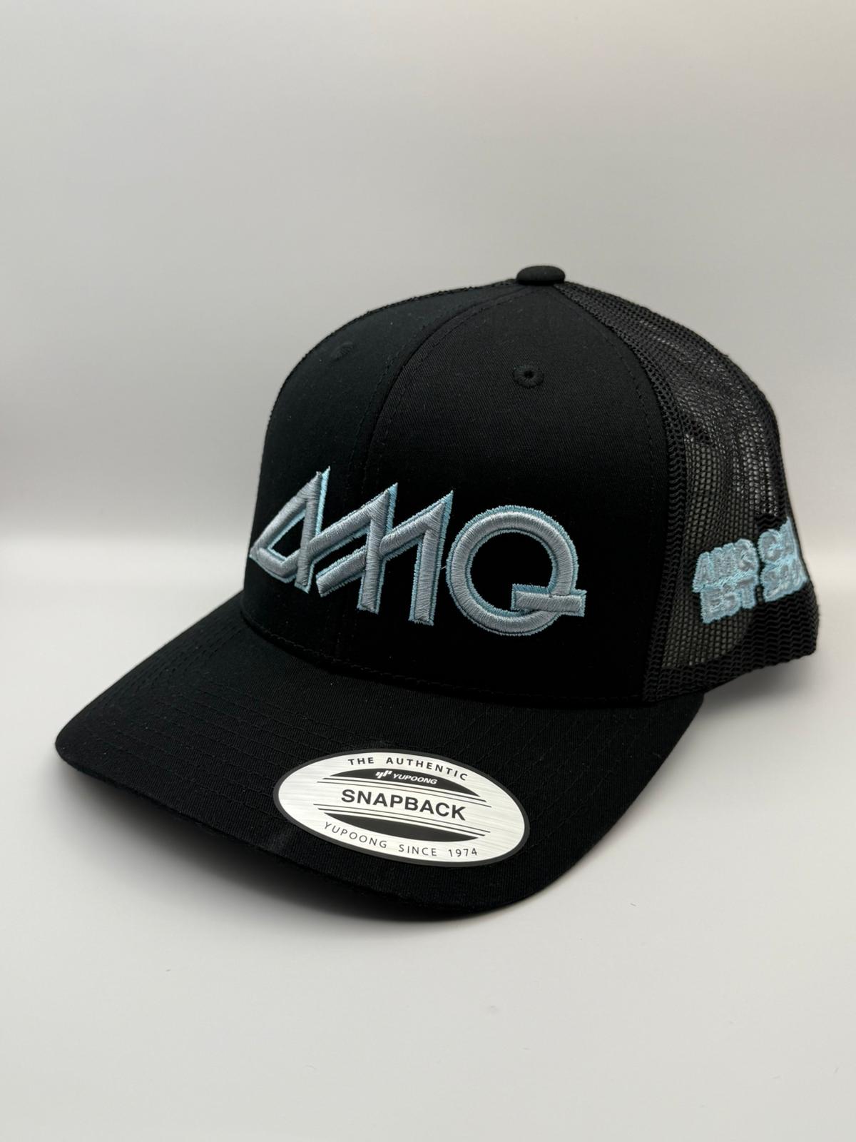 AMQ Grey/Sky Logo Cap - Black