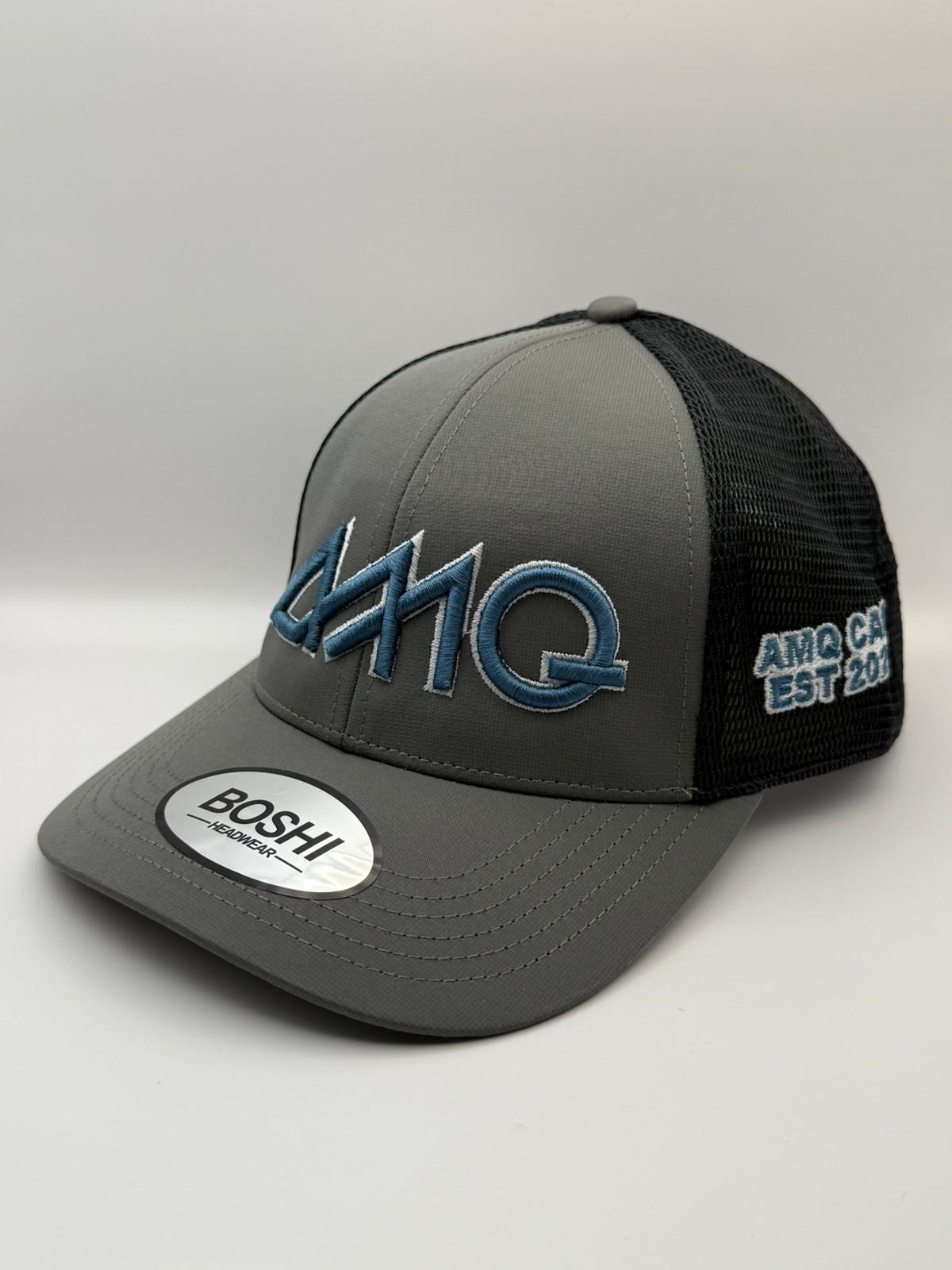 AMQ Grey/Black Logo Cap - Grey