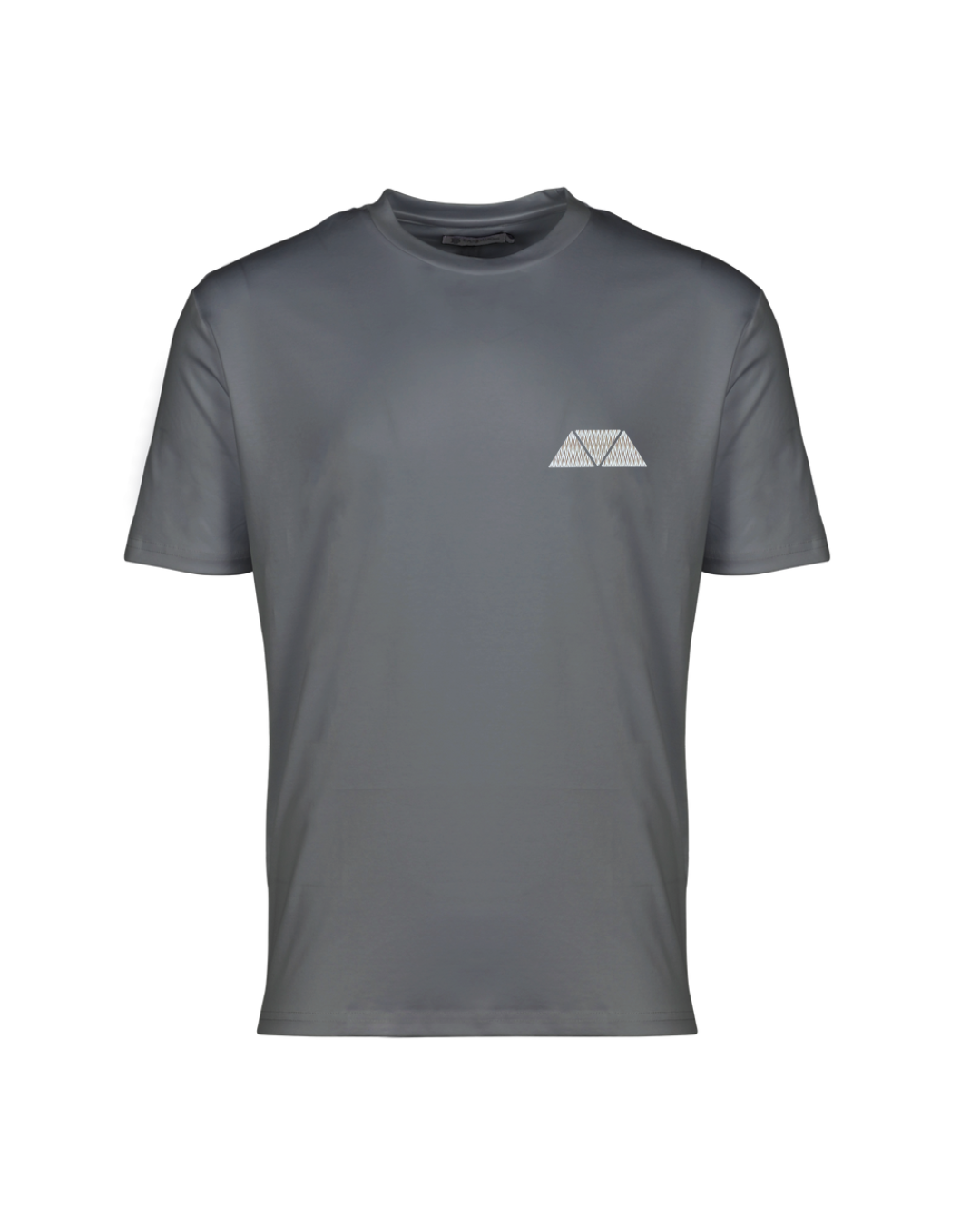 Mosquito Grey Zig-Zag Badge Mercerized T-Shirt - Grey