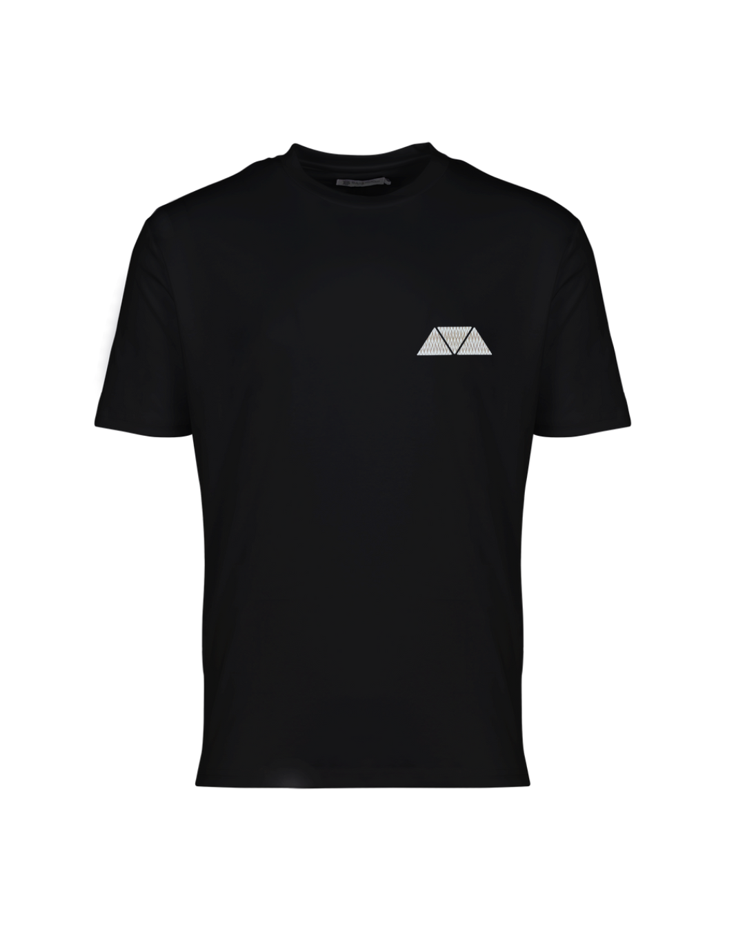 Mosquito Grey Zig-Zag Badge Mercerized T-Shirt - Black