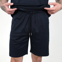 Reva Mercerised Shorts - Navy Blue