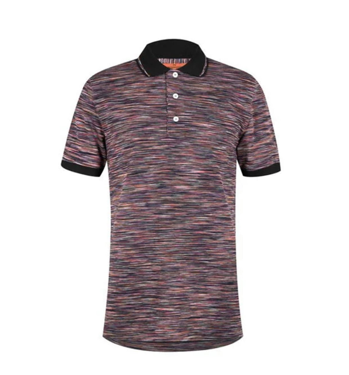 Missoni, Blue/Orange Striped Polo