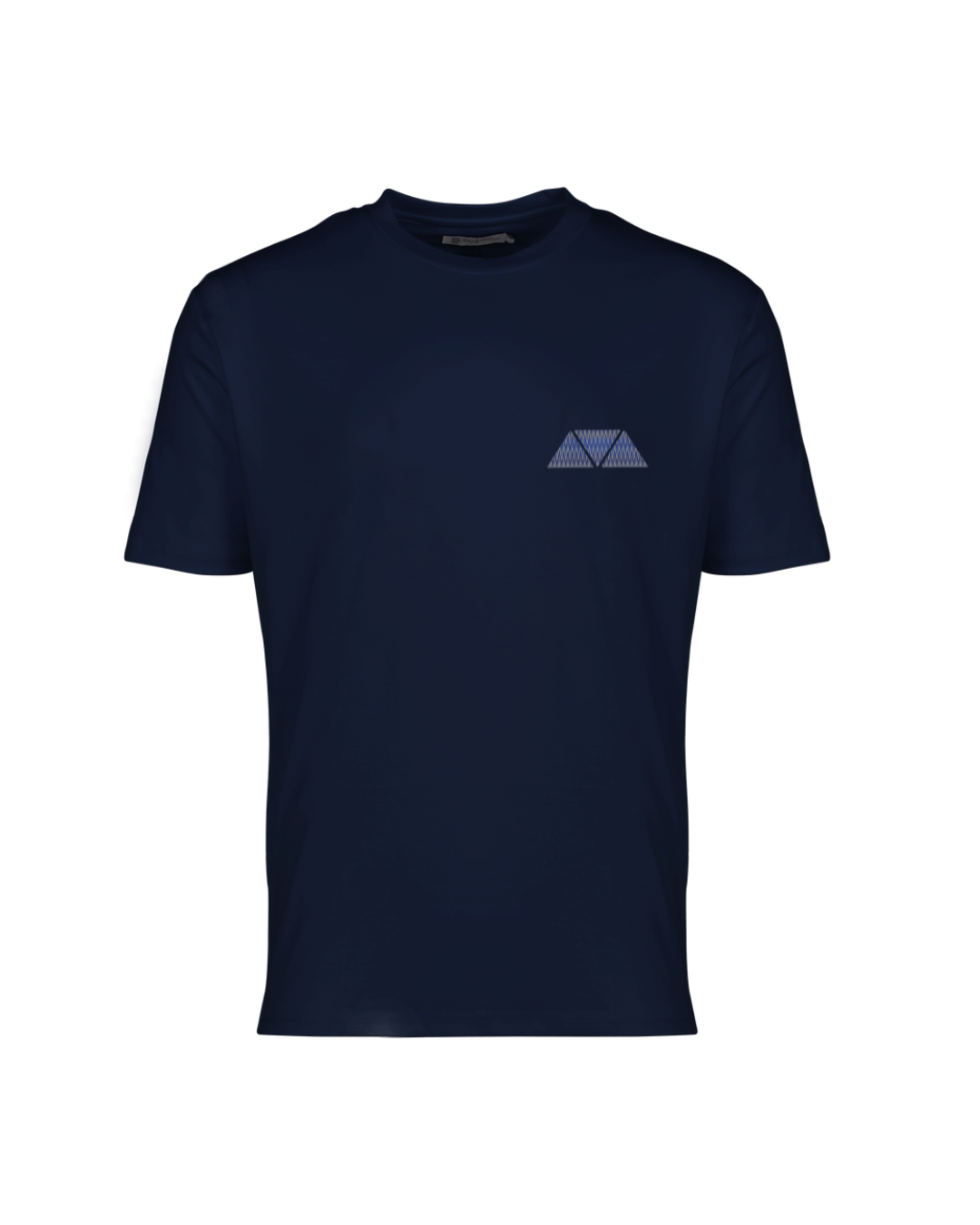 Mosquito Purple Zig-Zag Badge Mercerized T-Shirt - Navy