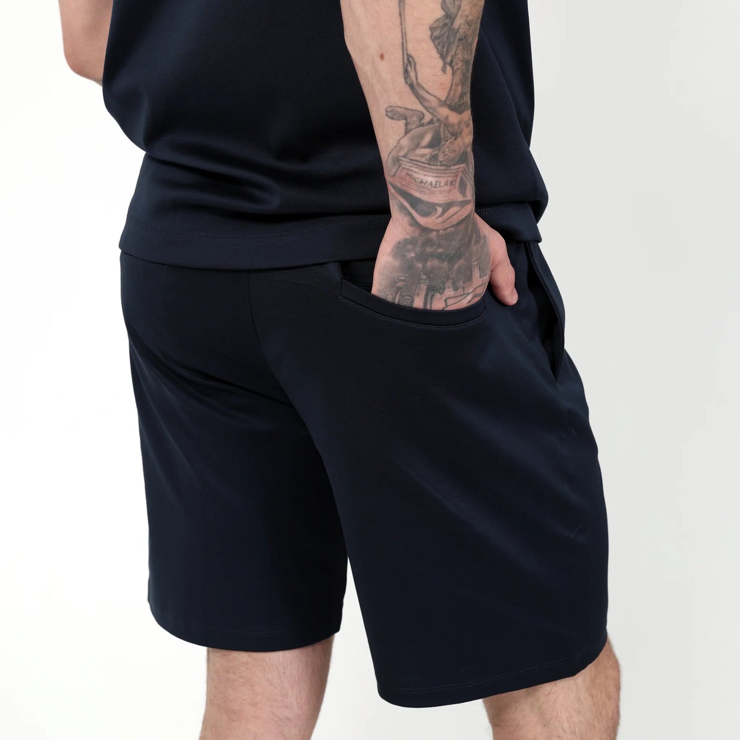 Reva Mercerised Shorts - Navy Blue
