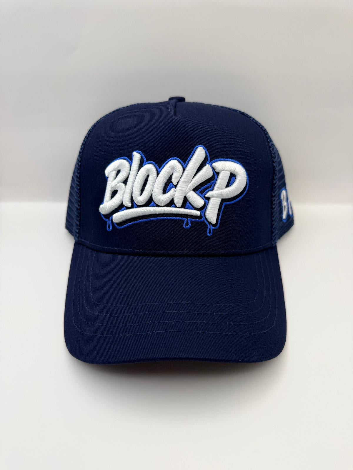 Block P Graffiti Navy