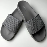 Lanka Embossed Sliders - Grey