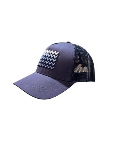 White Threads Waves Cap - Navy