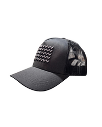 White Threads Waves Cap - Black