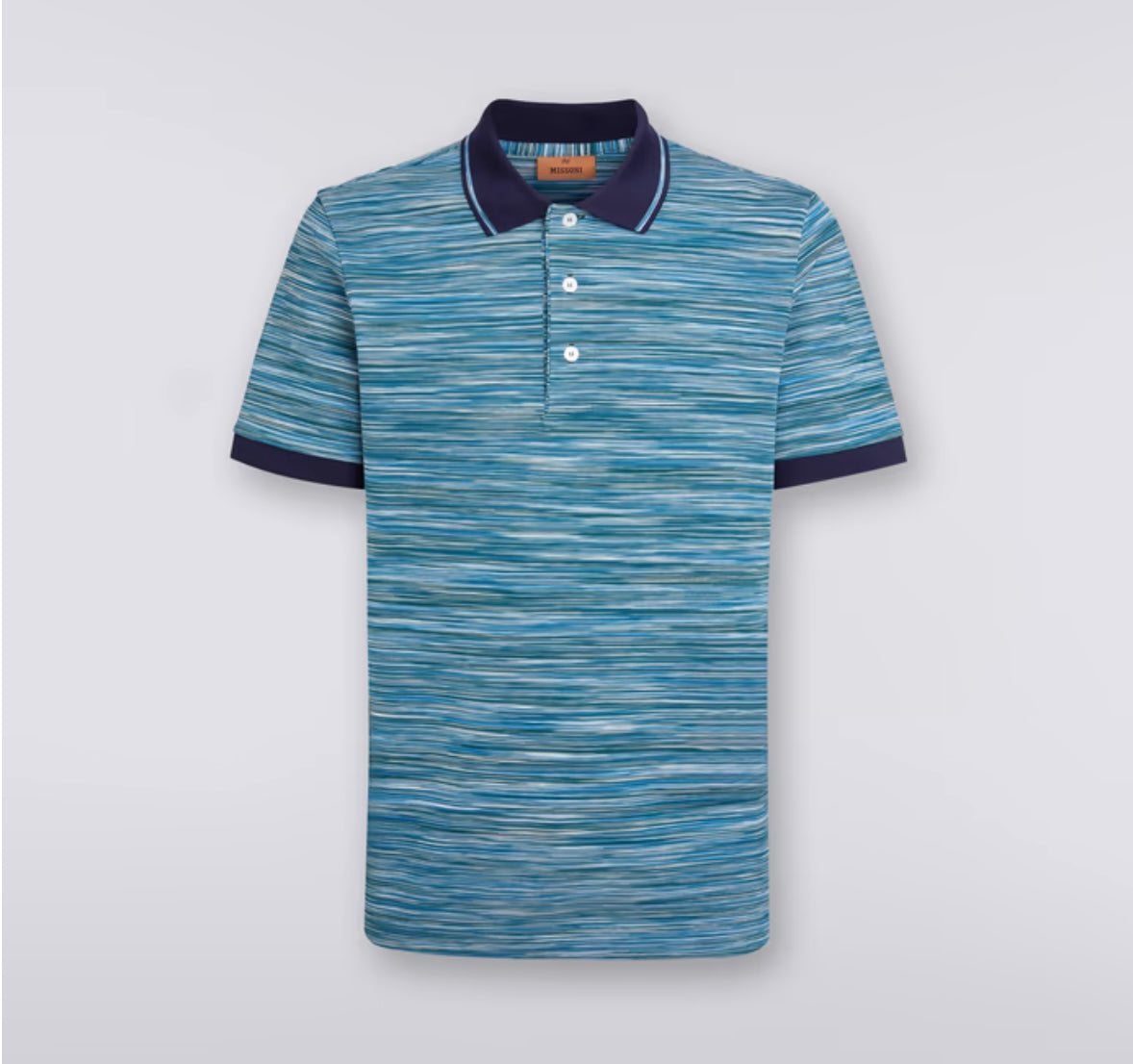 Missoni, Blue/Green Striped Polo