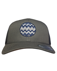 Lidz Navy/Grey Zig Zag Cap - Grey