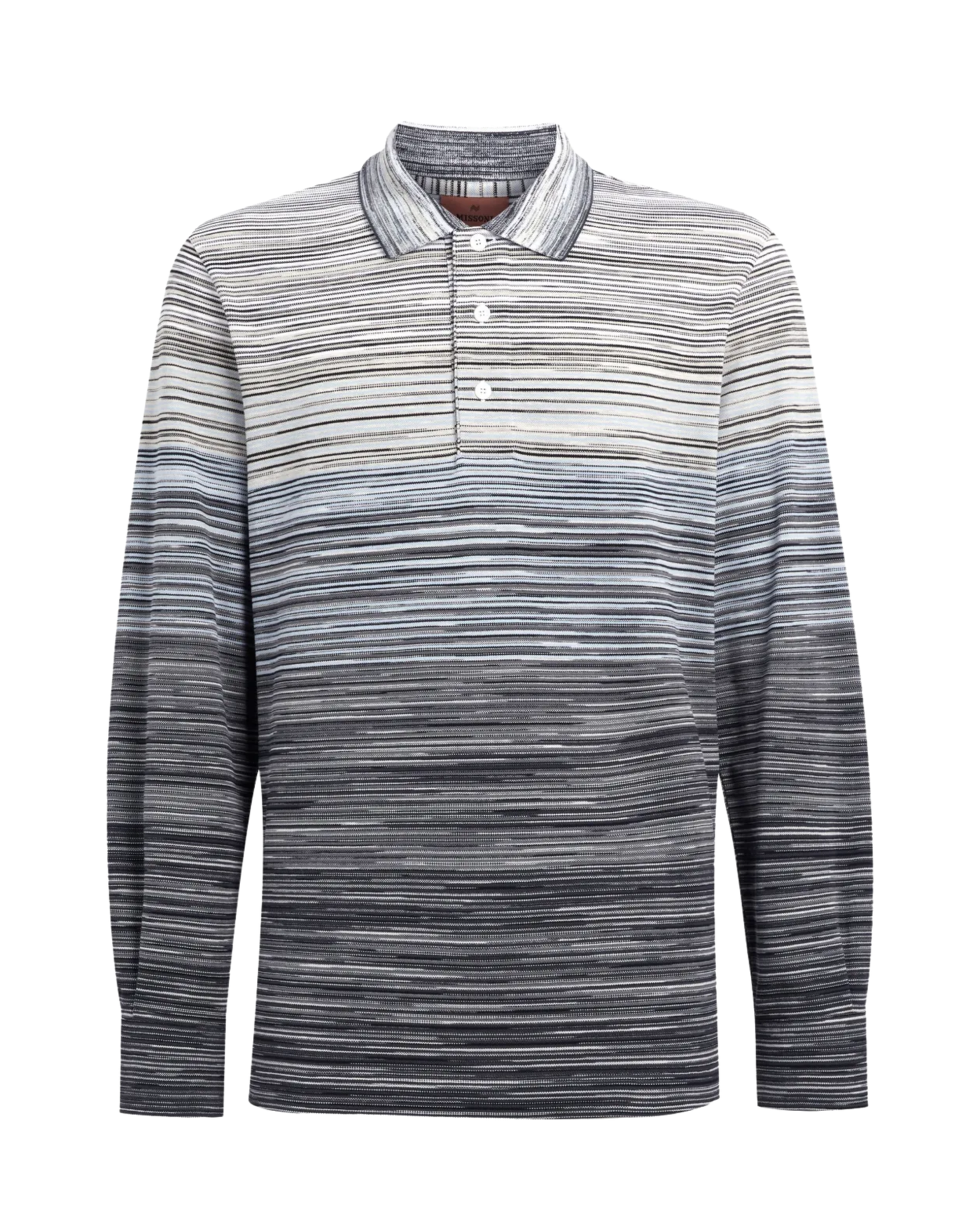 Missoni Long Sleeve Polo - Light Grey/Pastel