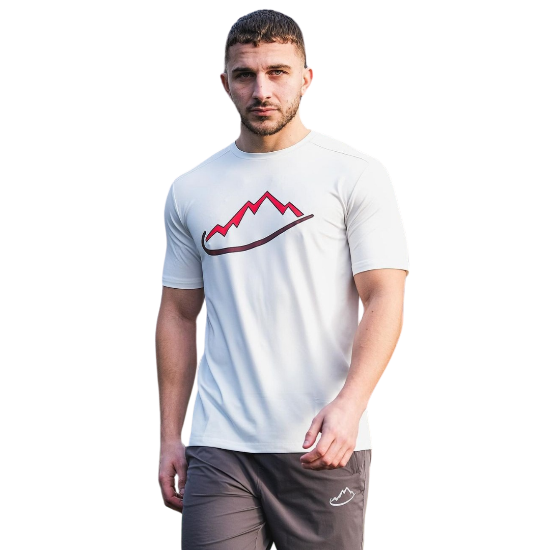 Adapt To, White/Red Logo T-Shirt